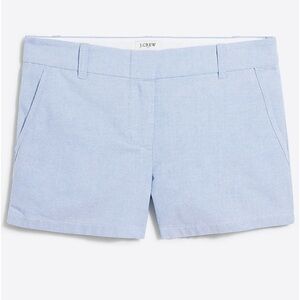 J. Crew Factory 3.5" classic oxford short in light blue.